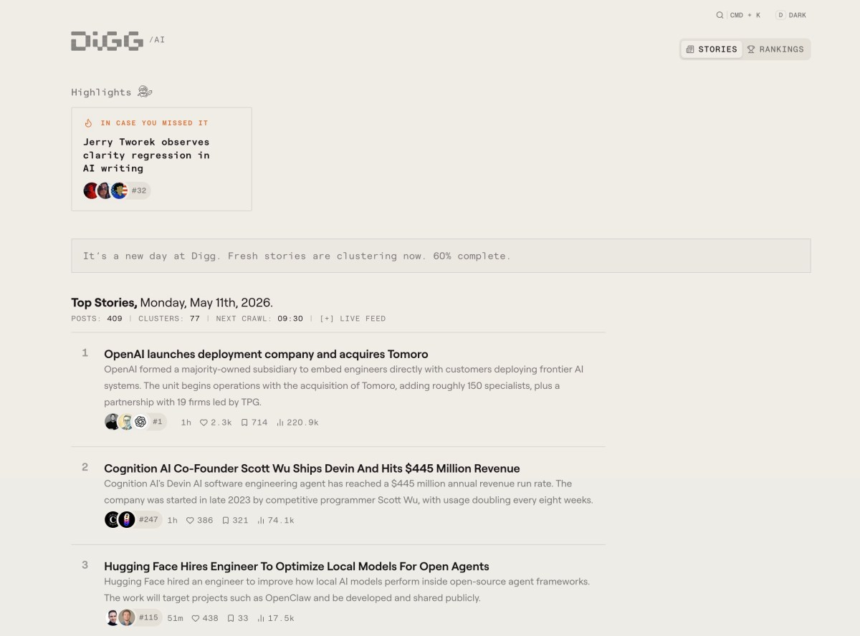 Digg tries again, this time as an AI news aggregator – TechCrunch