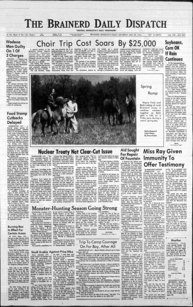 wp-header-logo-1467.png America 250: 50 years ago today – May 29, 1976 – Brainerd Dispatch