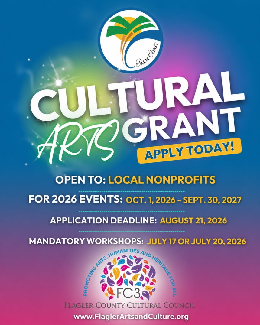 Palm Coast Cultural Arts Grant Application Period Opens June 1 – Flagler News Weekly