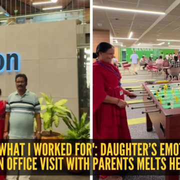 ‘This is what I worked for': Daughter’s emotional Amazon office visit with parents melts hearts