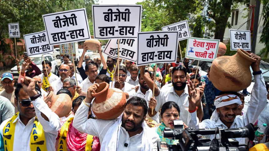 wp-header-logo-1760.png AAP accuses BJP govt. of failing to provide water, stages protest – The Hindu