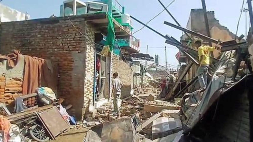 Civic body razes ‘illegal’ religious structures for RRTS corridor in Faridabad – The Indian Express