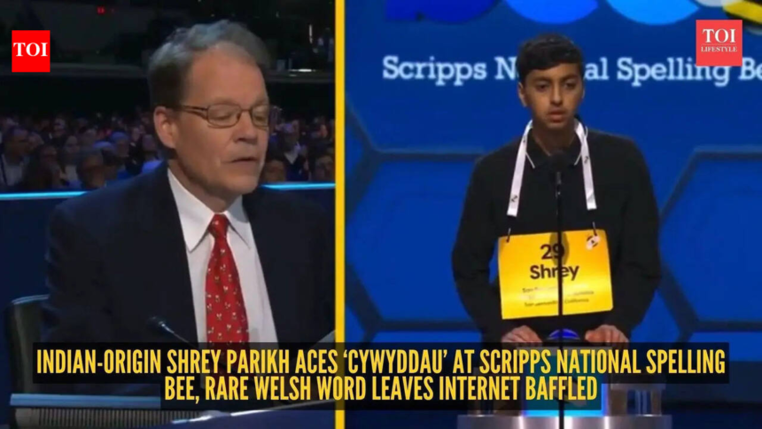 Indian-origin Shrey Parikh aces ‘cywyddau’ at Scripps National Spelling Bee, rare Welsh word leaves inter – The Times of India