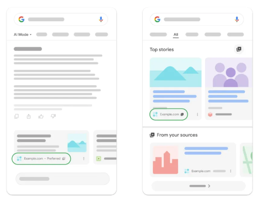 Google brings Preferred Sources into AI Overviews and AI Mode today – PPC Land