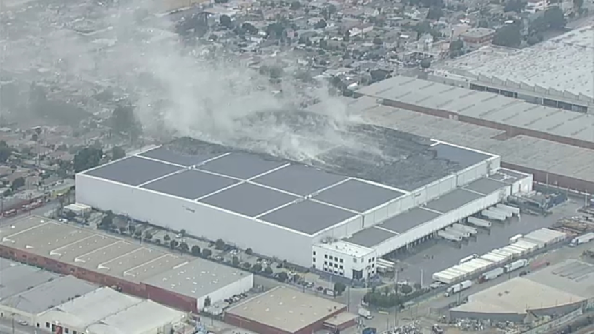 Massive fire at warehouse in Boyle Heights triggers shelter-in-place orders, rare helicopter drops – ABC7 Los Angeles
