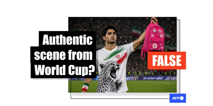 Image of Iranian World Cup footballer with school backpack is AI-generated – Yahoo Sports