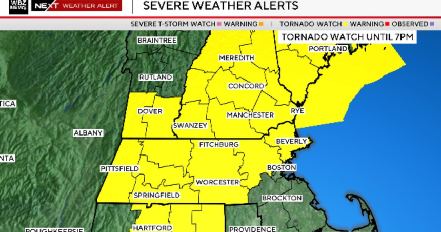 Tornado warnings, watch expire in Massachusetts – CBS News