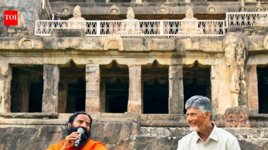 Naidu highlights India’s cultural values at Yogandhra in Vijayawada – The Times of India