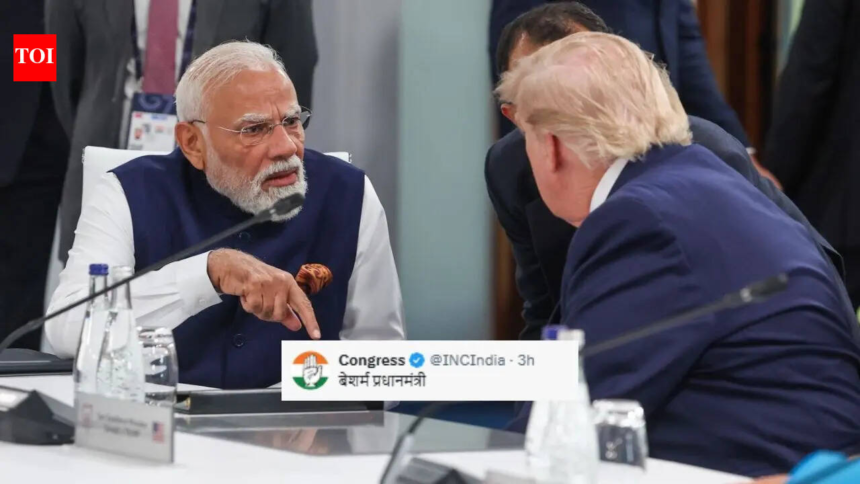 'Shameless': AAP, Congress target PM Modi for meeting Trump at G7 Summit after US strikes killed 3 Indian – The Times of India