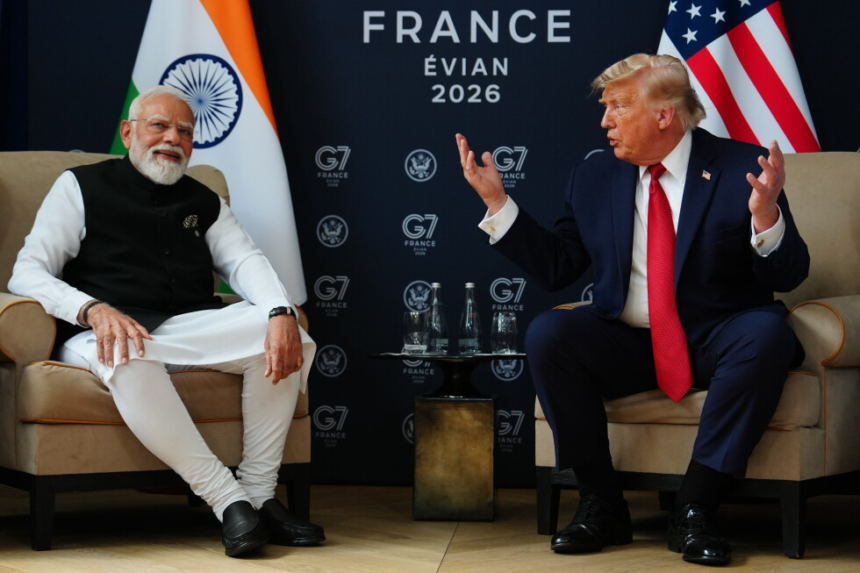 Trump has nothing but praise for Modi at G7 after tensions over US military strike, trade – AP News