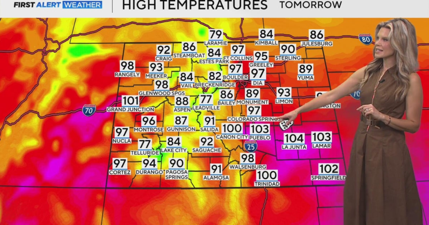 Almost 100 degrees in Denver on Wednesday – CBS News