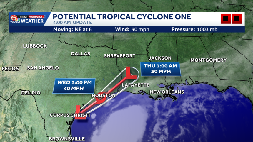Tropical Storm Arthur could develop in the western Gulf by Wednesday morning – WDSU
