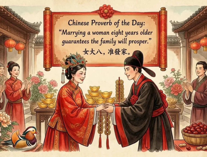 wp-header-logo-59.png Chinese proverb of the day: “Marrying a woman eight years older guarantees…”