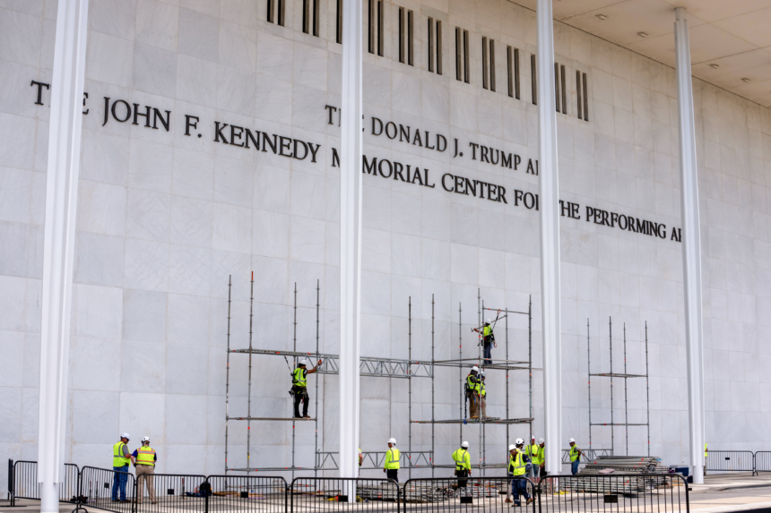 Trump name still must come down from Kennedy Center, judge says – CNBC