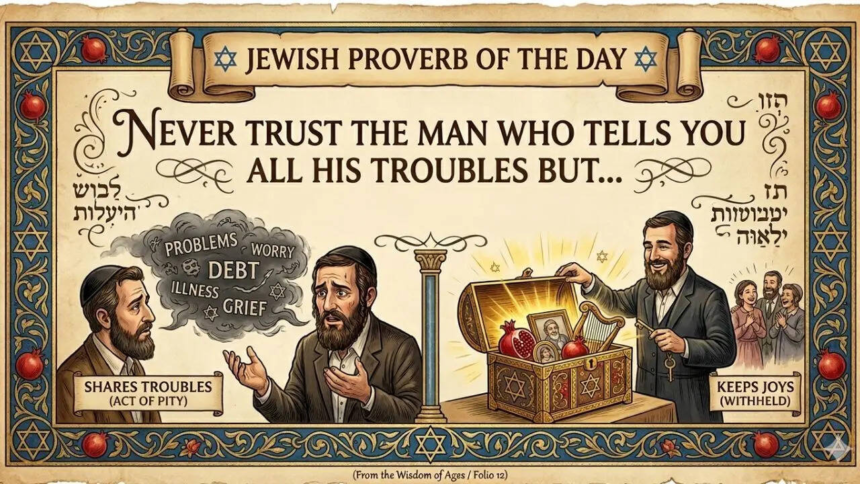 wp-header-logo-668.png Jewish proverb of the day: “Never trust the man who tells you all his troubles but…”