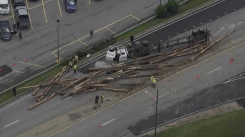wp-header-logo-680.png Log truck crashes in Butler County, logs scattered across road – WTAE