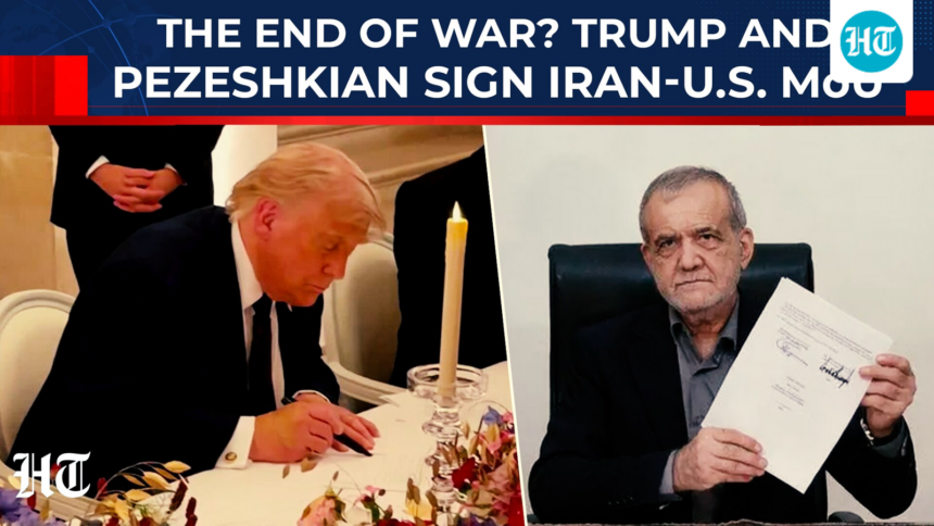 Breaking: US-Iran MoU signed remotely by both Trump and Pezeshkian to end the brutal Middle East war | Videos – Hindustan Times