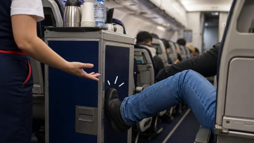 German passenger kicks cabin crew on Frankfurt-Hyderabad flight after trolley hits his leg