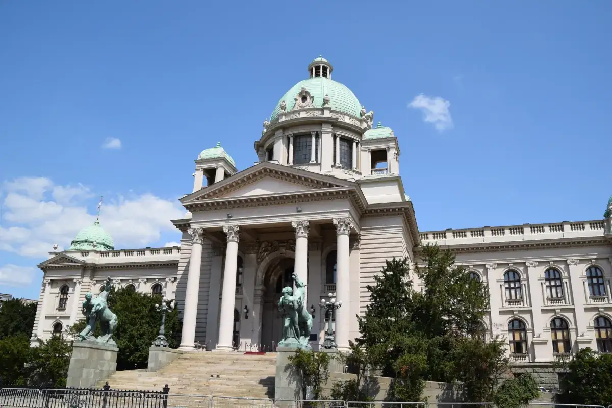 Serbia's National Assembly building in Belgrade, where the Serbia election 2026 will decide control